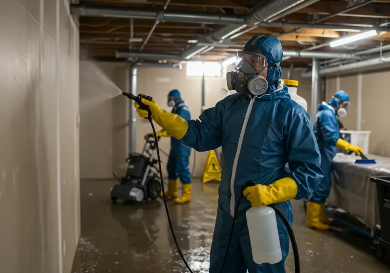 Basement Sanitization and Antimicrobial Treatment process in Lawrence County, KY